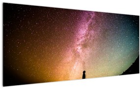 Obraz - obloha plná hviezd (120x50 cm)