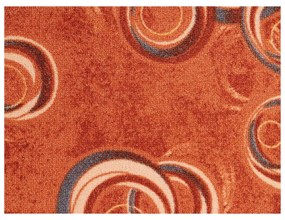 ITC, Koberec metráž Drops 64, na mieru, šíře 4m,5m, oranžová, filc, chodba / predsieň