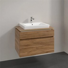 VILLEROY &amp; BOCH Legato závesná skrinka pod umývadlo (umývadlo v strede), 2 zásuvky, 800 x 500 x 550 mm, Oak Kansas, B67900RH