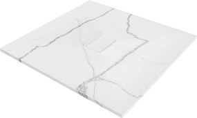 Mexen Hugo, štvorcová sprchová vanička, SMC, 100x100cm, imitácia kameňa-biela, 42151010
