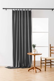 Sivý zatemňovací záves VELVET 140x250 cm Zavesenie: Kovové krúžky