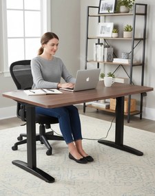 Grospol - Nastaviteľný písací stôl Alto 102 Black 140 cm