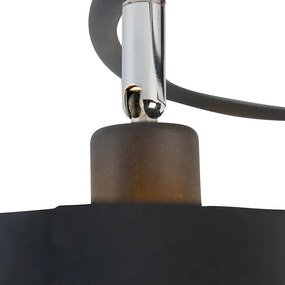 Moderné stropné svietidlo čierne 3-žiarovkové - Lofty