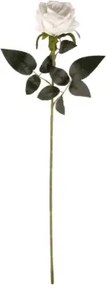Umelý kvet Ruža 76 cm, biela%