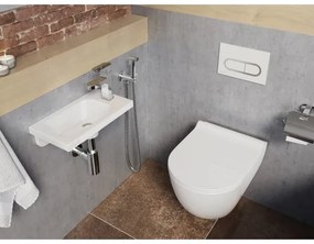 Ravak XJGP1100000 - Závesné umývadlo CHROME 40x22 cm liaty mramor/biela