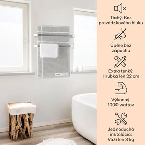 Klarstein Hot Spot Wave, infračervený orievač, 51 x 80 cm, 1000 W, 20 m², bezstupňovo regulovateľný výkon, IP24, hliník