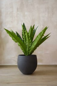 Moderný kvetináč RAFIOT, sklolaminát, výška 35 cm, antracit