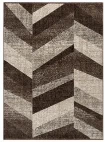 Koberec FEEL 5673/15044 HERRINGBONE hnedý / béžový / krémový / sivý