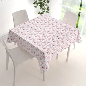 Biante Bavlnený štvorcový obrus Sandra SA-253 Červené poľné kvety 60x60 cm