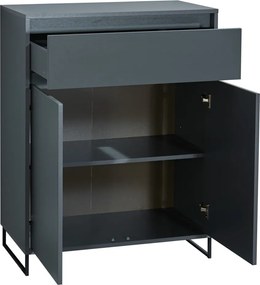 Komoda so šuplíkom Cologne, 80 cm, antracitová