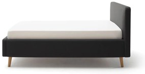 Antracitová čalúnená jednolôžková posteľ bez roštu 120x200 cm Mattis – Meise Möbel