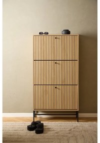 Výklopná skrinka na topánky v dekore duba v prírodnej farbe 72x140x25 cm Albany – Actona
