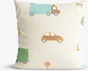 Goldea detská bavlnená obliečka na vankúš - svet autíčok 40 x 40 cm