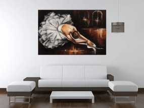 Gario Ručne maľovaný obraz Rozcvička baletky Rozmery: 70 x 100 cm