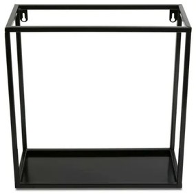 Nástenná polica 35x35 cm čierna