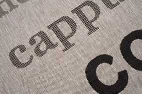Sisalový PP koberec COFFEE - sivý/čierny