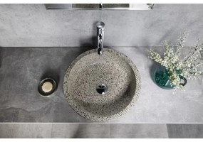 Sapho - Umývadlo na dosku PRIORI pr. 41 cm biela/šedá