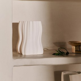 Ferm Living Kameninová váza Moire Off-white 20 cm