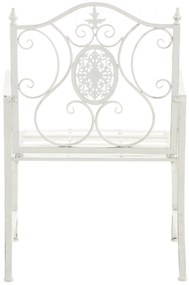 Kovová stolička Punjab s područkami (SET 2 ks) - Biela antik