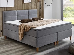 Posteľ boxspring Ardi 180x200 cm, šedá tkanina