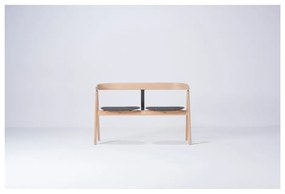 Lavica z dubového dreva so sivým sedadlom Gazzda Ava