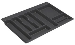 Vložka / príborník do 80 cm zásuvky - CUTLERY sivý plast 70 x 46 cm