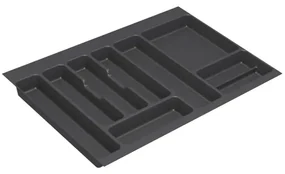 Vložka / príborník do 80 cm zásuvky - CUTLERY sivý plast 70 x 46 cm