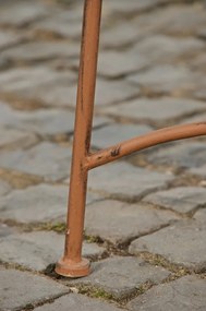 Rustikálna kovová lavička Tar - Hnedá antik