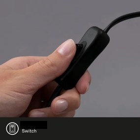 Briloner 7406-015 - Stolná lampa TALE 1xE27/25W/230V čierna