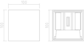 APLED - LED Vonkajšie nástenné svietidlo CUBE 2xLED/3W/230V IP65