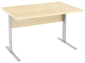 Kancelársky stôl Abonent s prednou clonou, 120 x 80 x 75 cm, rovné vyhotovenie, dezén javor
