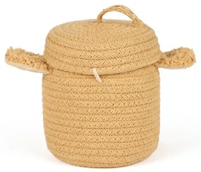 Žltý látkový detský kôš na hračky ø 13x15 cm Mini Charlie the Chicken – Lorena Canals