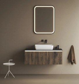 Sapho Sapho, LOREA skrinka 140x46x51,5cm (70+70cm), ľavá, dub alabama/biela matná, LE070-2231-L-05