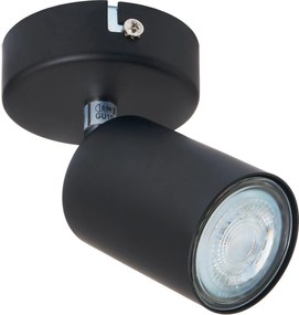 BERGE Stropné bodové svietidlo LED VIKI 1x GU10 čierne + 1x LED žiarovka