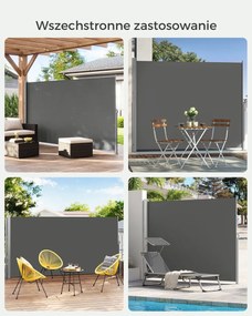 Bočná markíza HORIZON na terasu, 180x450cm, šedá SongmicsHome