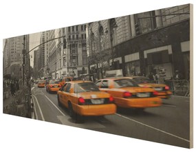 Drevenné obrazy Taxi v NY