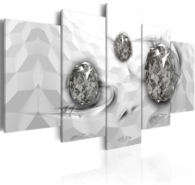 Artgeist Obraz - Immersed Silver Veľkosť: 200x100, Verzia: Premium Print