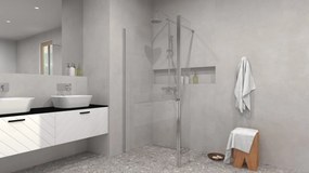 Besco Sprchovací kút Walk-In ECO-N 90x195 (100x195, 110x195, 120x195) - bez vaničky BESCO-Rozmery: šírka: 90