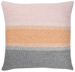 Ľanová obliečka na vankúš Ruoste 45x45, ľan-oranžová-sivá