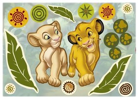 Samolepka na stenu Leví kráľ - Simba a Nala