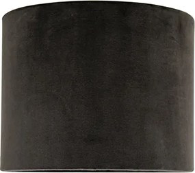 Zamatové tienidlo čierne 18/18/14 so zlatým interiérom