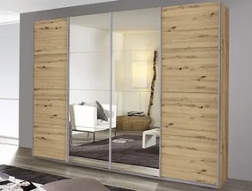 Šatníková skriňa Syncrono, 271 cm, dub artisan / zrkadlo%