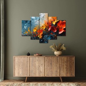 Obraz - Abstraktná maľba kvetov III. (150x105 cm)