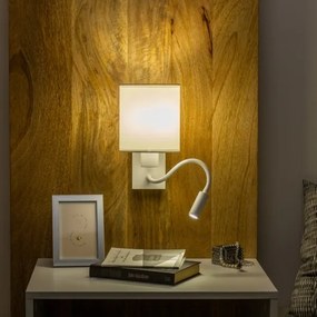 Brilagi - LED Flexibilná nástenná lampa NUBILA 1xE27/25W/230V + LED/3W biela