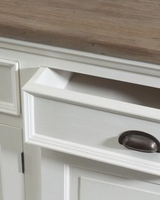 Komoda Brighton 180 x 55 x 95 cm white&amp;natural grey