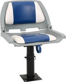 vidaXL 2-dielne skladacie sedadlo do člna, modro biele 48x51x41 cm