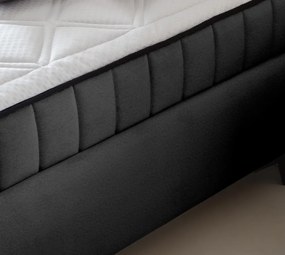 Posteľ Joy 160x200 cm, grafitovo šedá látka