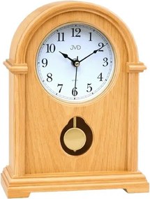Stolové hodiny JVD HS13.4 – drevené, s kyvadlom, hnedé (30 cm)