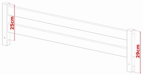 Odnímateľná zábrana z masívu na dosku 19 mm - 104 cm