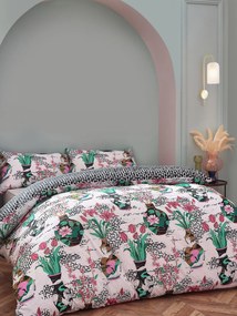 Obojstranná obliečka na paplón double a obliečky na vankúše Ishiko, 3 ks